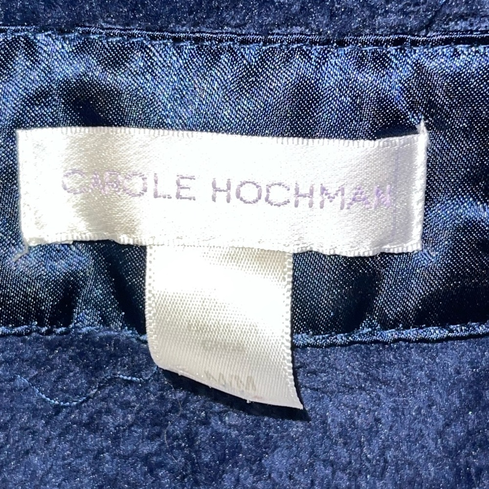 Midnight by Carole Hochman Plush Navy Robe. Size medium GUC - Picture 6 of 7